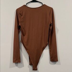 Brown Long Sleeve One Piece